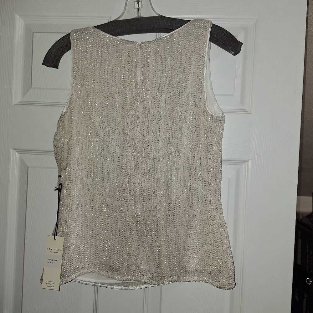 🌟 Frascara by Beker formal sequin top size 6 NWT - Picture 3 of 5